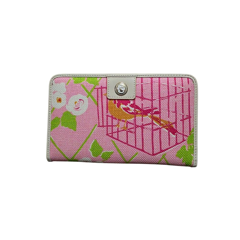 Spartina 449 Florida Snap Pink Bird Cage Wallet